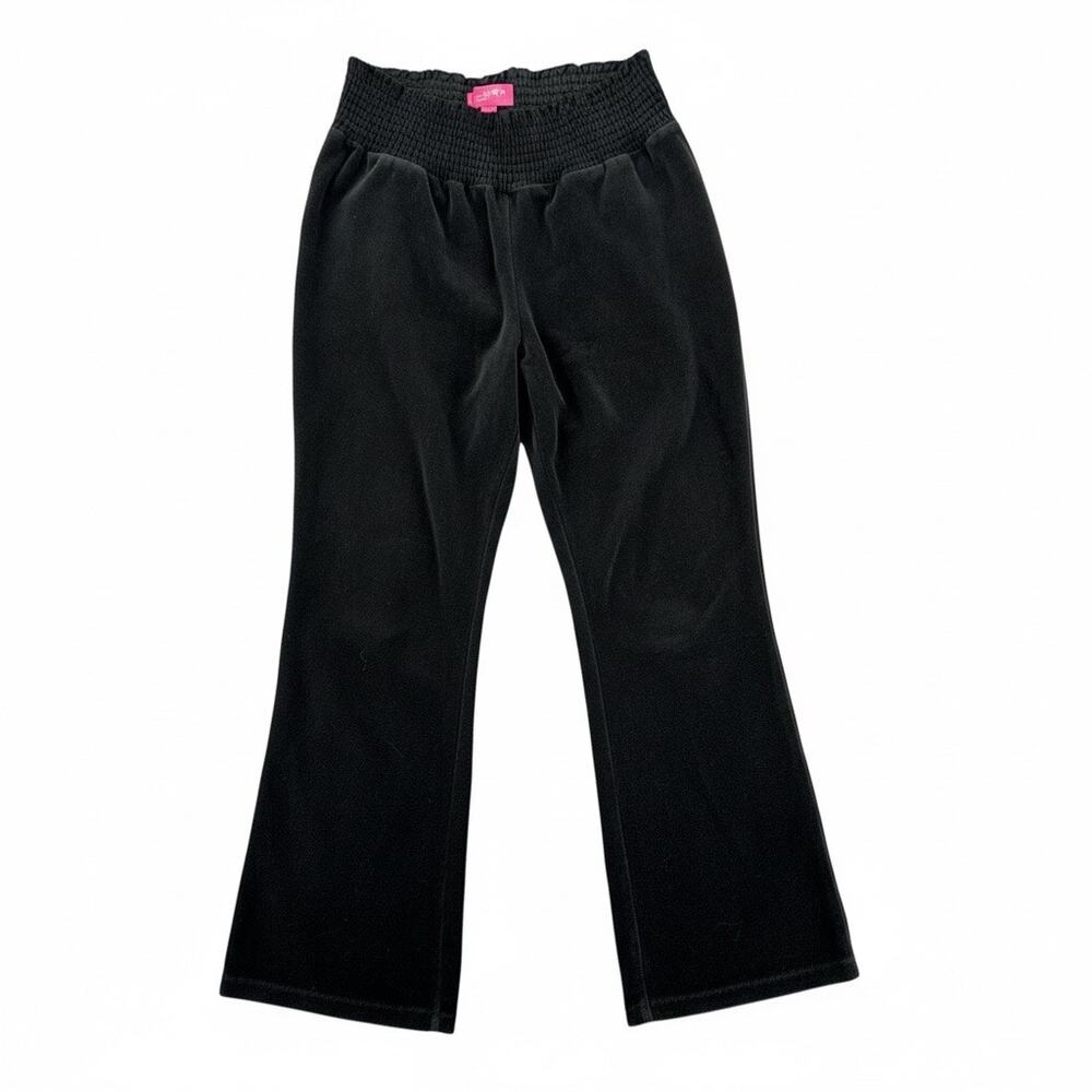 Maternity Black Velvet Maternity Pants Vintage 2000's Liz Lange Large - Picture 1 of 6